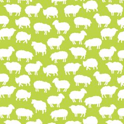 Sheep Silhouette in Lime