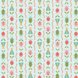 Crawling Critters in Light Turquoise