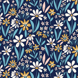 Large Daisy in Twilight Blue