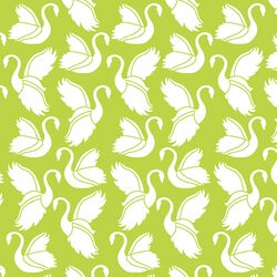 Swan Silhouette in Lime