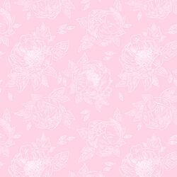 Sketched Peony in Wild Rose