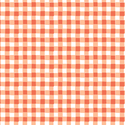 Whimsical Gingham in Peach Fuzz