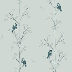 Perched in Ice Blue and Teal