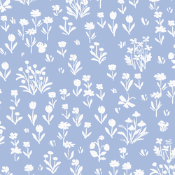 Large Garden Silhouette in Pond Blue