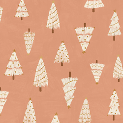 Christmas Trees in Brushed Peach