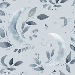 Large Luna Floral in Silver Moon