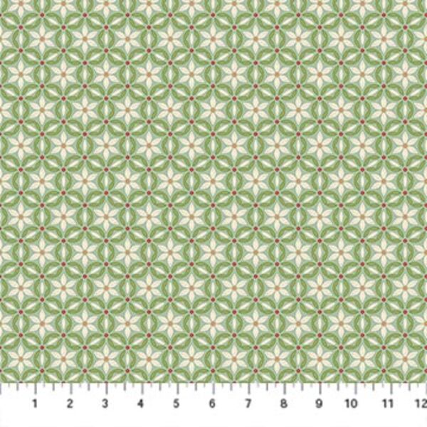 Floral Grid in Seafoam