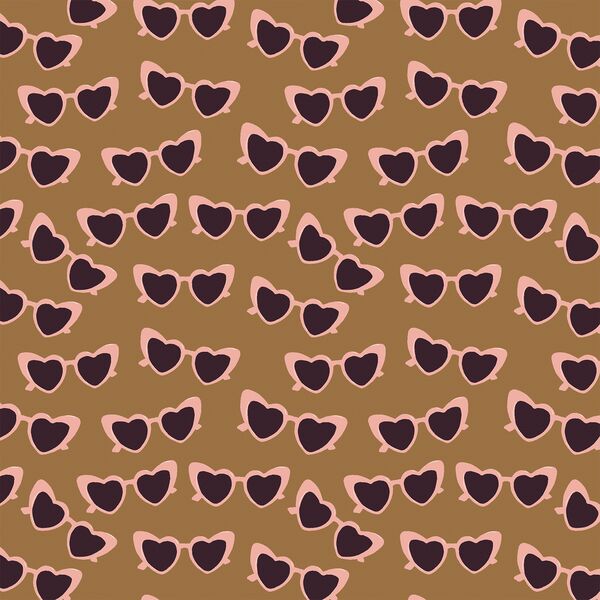 Heart Glasses in Golden Glow