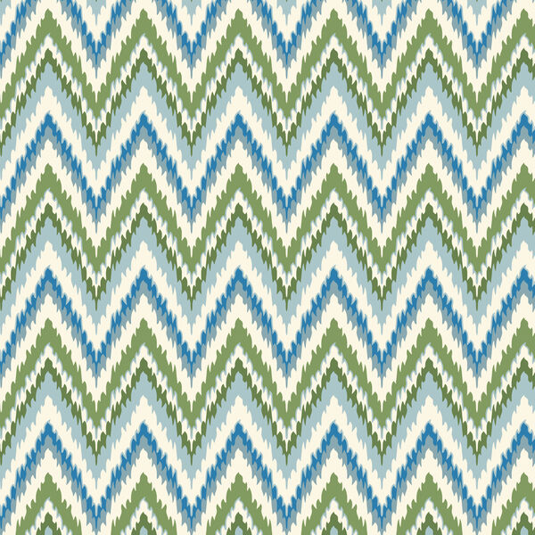 Vintage Flames in Blue