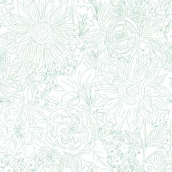 Paperie in Teal on White