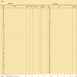 Ledger Paper in Yellow