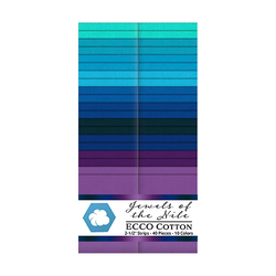 Ecco Cotton 2.5" Strip Roll in Jewels of the Nile