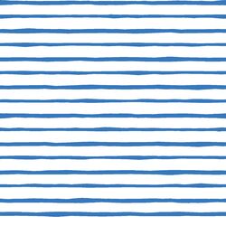 Artisan Stripe in Cerulean on White