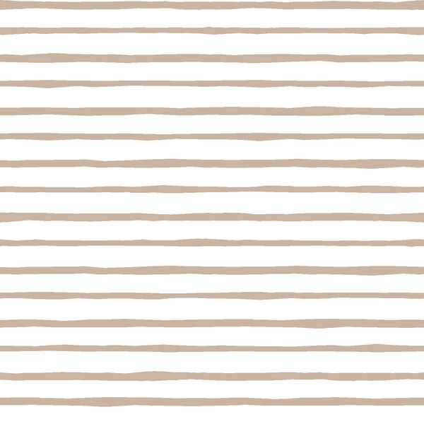Artisan Stripe in Sand on White