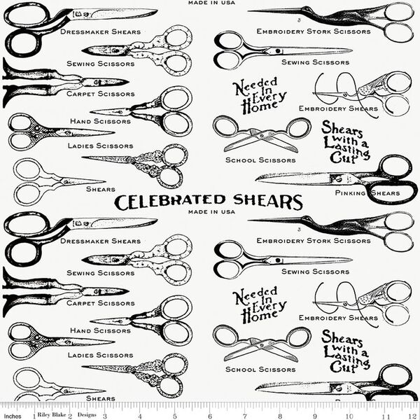 Sewing Shears in White