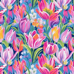 Evening Tulips in Vivid