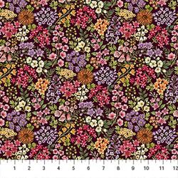 Small Packed Floral in Maroon Multi