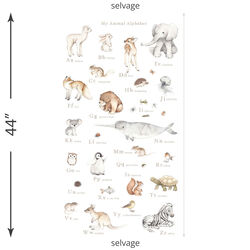 My Animal Alphabet Panel in White