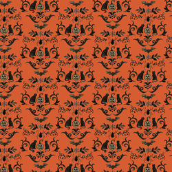 Damask in Orange