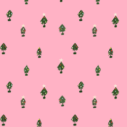 Christmas Trees in Candy Pink