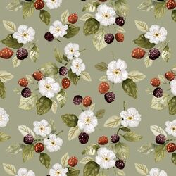 Raspberry Garden in Sage