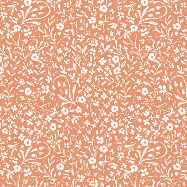 Woodland Calico in Warm Coral Pink