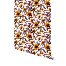 Sunset Sunflowers in Autumnal