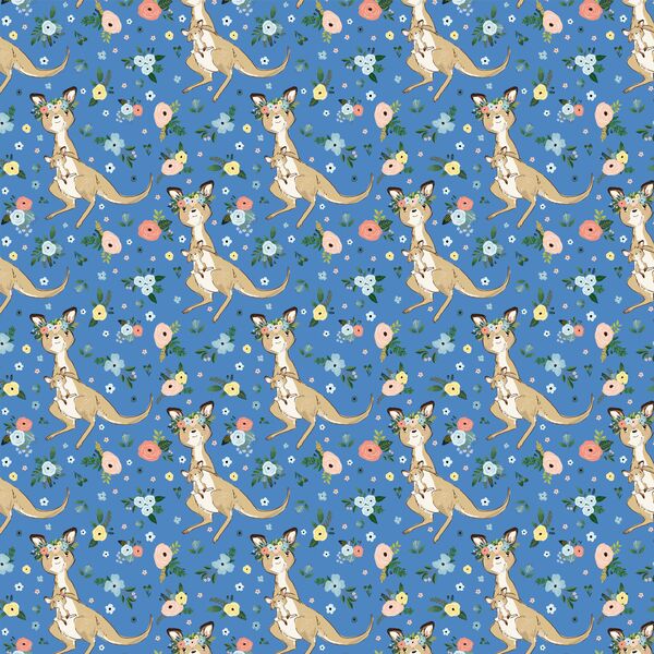 Mommy and Me Kangaroo in Bright Blue