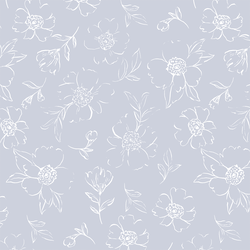 Sweet Peonies Sketch in Spring Sky