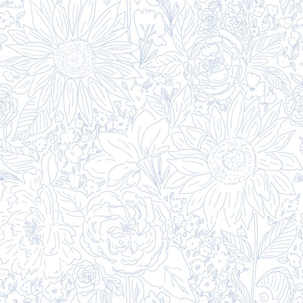 Paperie in Breezy Blue on White