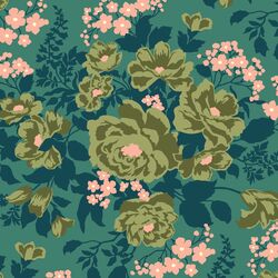 Rose Bouquet in Jade Green