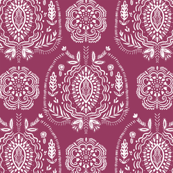 Medallions in Deep Rose