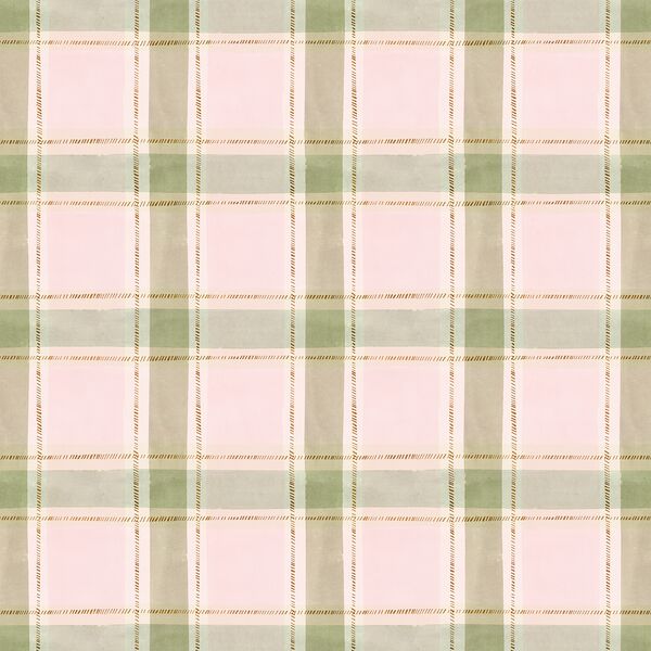 Ticking Plaid in Vintage Pink