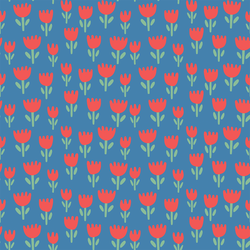 Tulips in Summer Blue