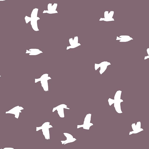 Flock Silhouette in Mulberry