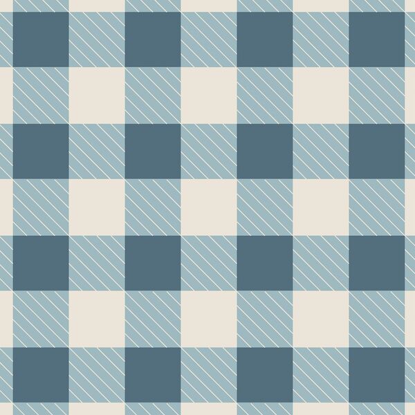 Picnic Check in Slate Blue