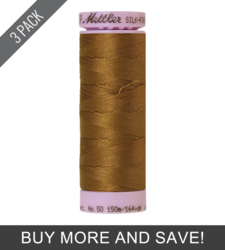 Golden Grain (9105-1311) - Silk Finish Cotton 50wt - 164 Yards (3 Pack)