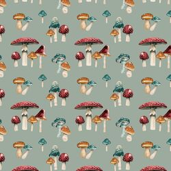 Wild Mushrooms in Sage