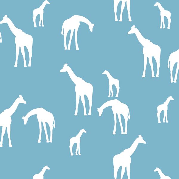 Giraffe Silhouette in Surf