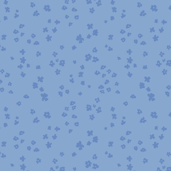 Silhouette Blooms in Blue Jay