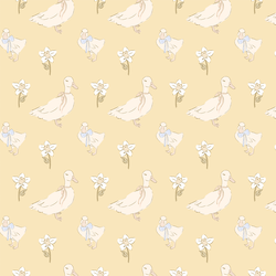 Wandering Duckies in Butter Yellow