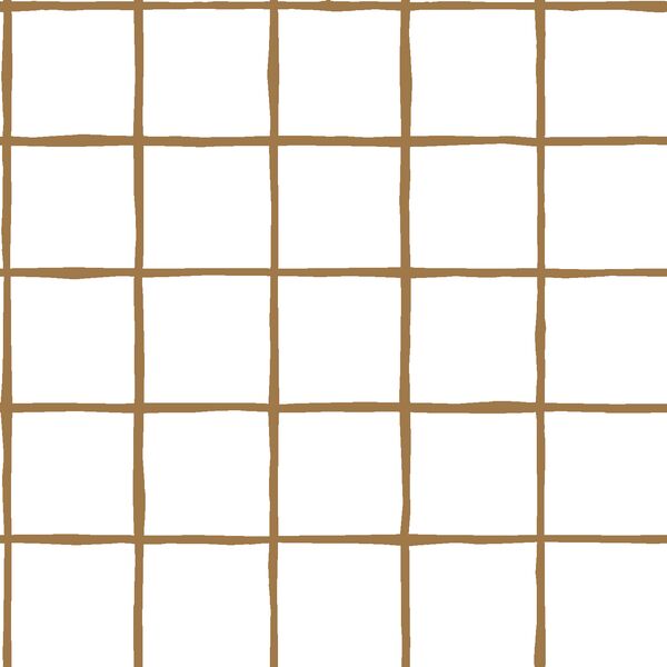 Windowpane in Ochre on White