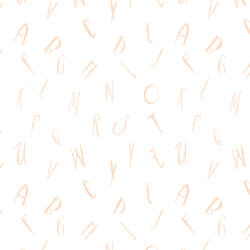 Letters in Light Pink