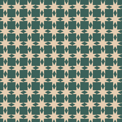Quilted Christmas Stars in Pine Green