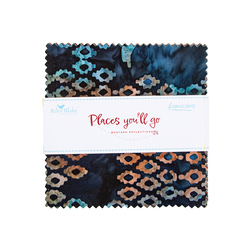 Expressions Batiks 5" Square Pack in Places You'll Go Western Reflections