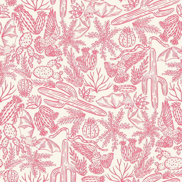 Flora & Fauna in Ivory Pink