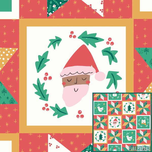 Large Holiday Patchwork in Evergreen