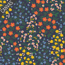 Wildwood Garden Canvas in Navy