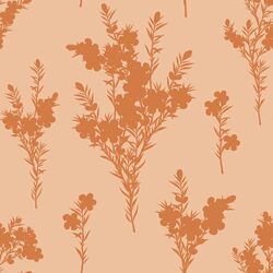 Blooming Branches in Caramel on Peach