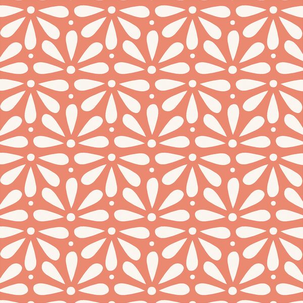 Large Stenciled Blooms in Honeysuckle